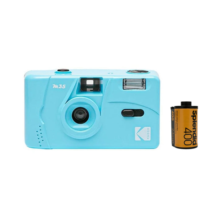 Kodak M35 Reusable Film Camera (CERULEAN BLUE) + #SPL400 Film (Inclu. Processing)