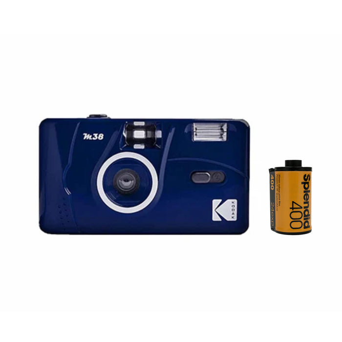 Kodak M38 Reusable Film Camera (CLASSIC BLUE) + #SPL400 Film (Inclu. Processing)