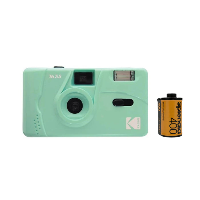Kodak M35 Reusable Film Camera (MINT GREEN) + #SPL400 Film (Inclu. Processing)