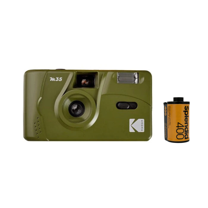 Kodak M35 Reusable Film Camera (OLIVE GREEN) + #SPL400 Film (Inclu. Processing)