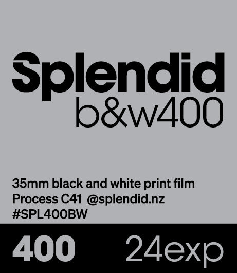 Splendid #SPL400BW (135, 24exp, 400ISO) w/develop and scanning