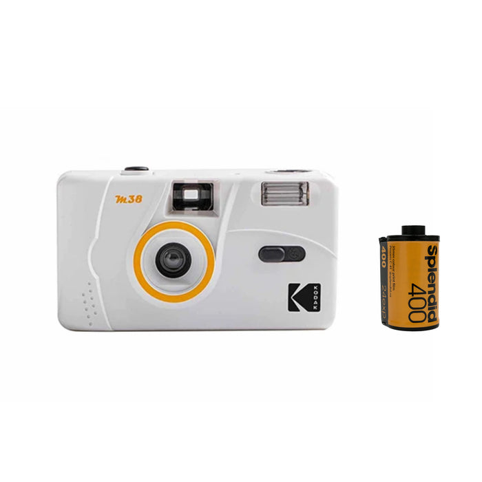 Kodak M38 Reusable Film Camera (CLOUDS WHITE) + #SPL400 Film (Inclu. Processing)
