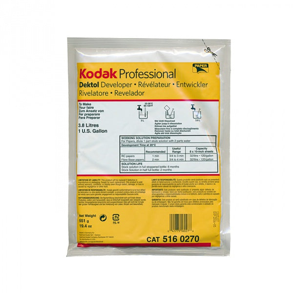 (EXPIRED) Kodak Dektol Paper Developer (Powder to make 3.8L Stock)