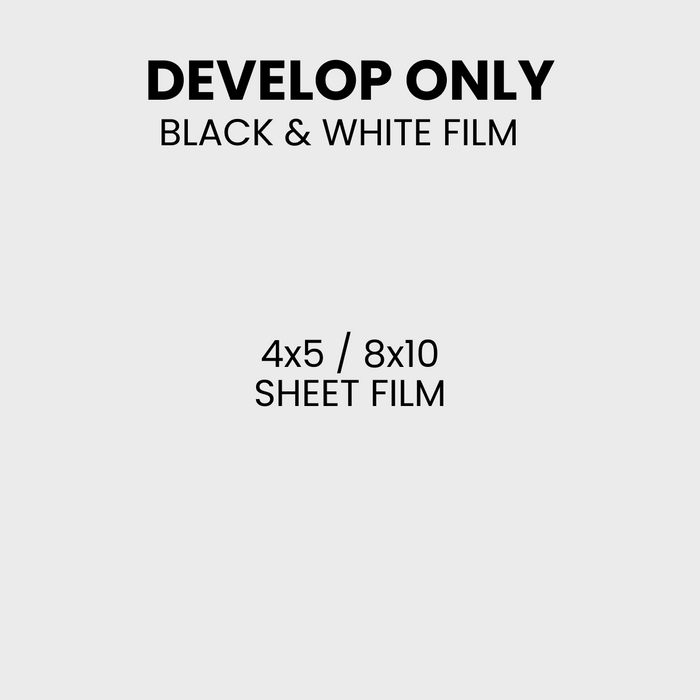 Sheet Film Develop Only (B&W)
