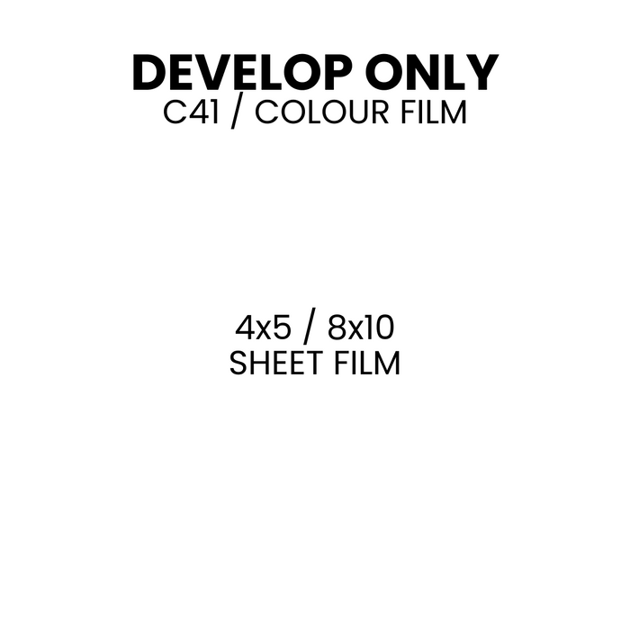 Sheet Film Develop Only (C41)