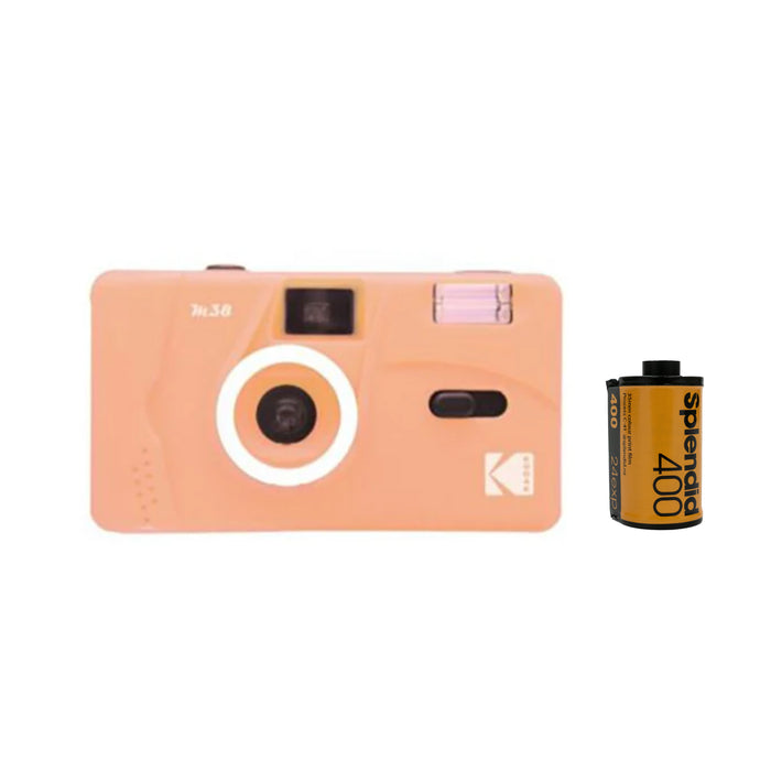 Kodak M38 Reusable Film Camera (GRAPEFRUIT) + #SPL400 Film (Inclu. Processing)