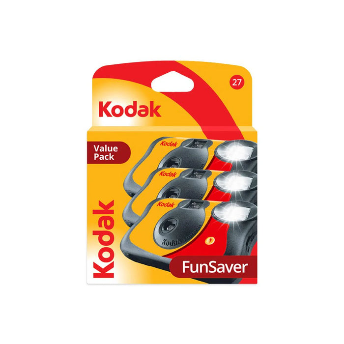 Kodak Disposable Camera with Flash TRIPLE PACK (135, 27exp, 800 ISO X3))