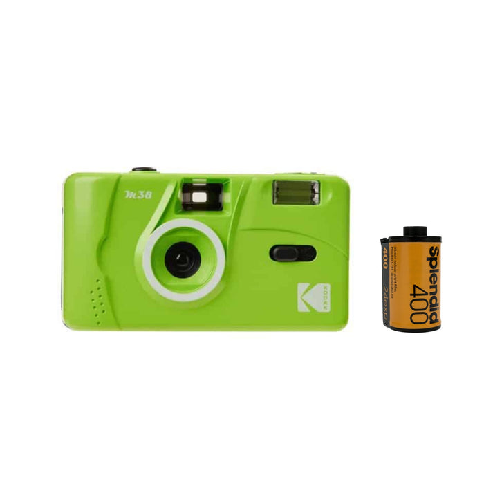 Kodak M38 Reusable Film Camera (LIME GREEN) + #SPL400 Film (Inclu. Processing)