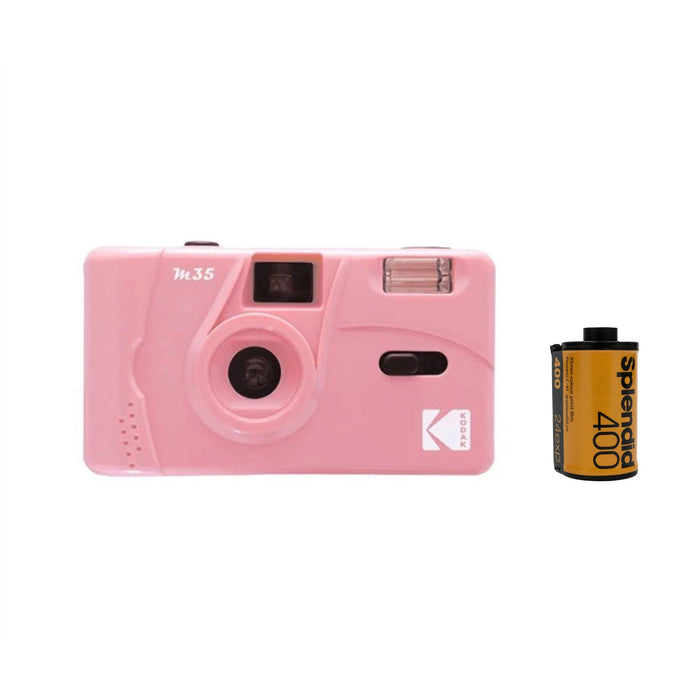 Kodak M35 Reusable Film Camera (PEACH PINK) + #SPL400 Film (Inclu. Processing)
