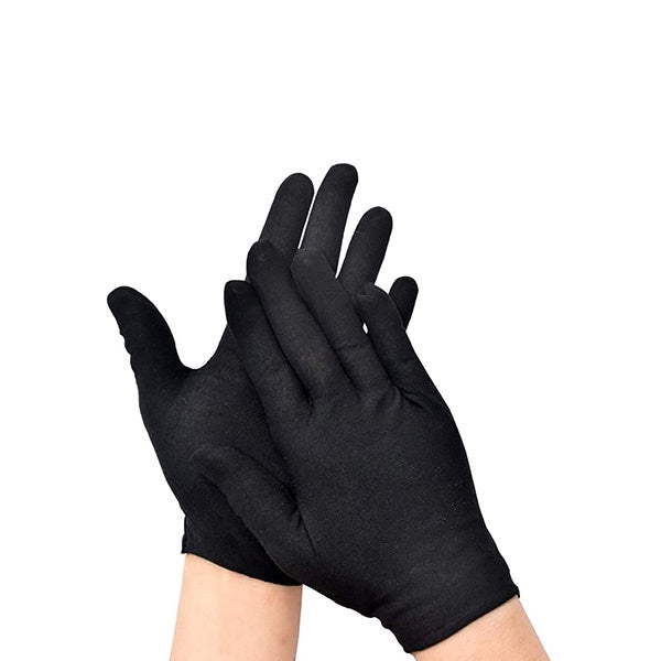 Black Cotton Gloves Pair (Small - Medium)
