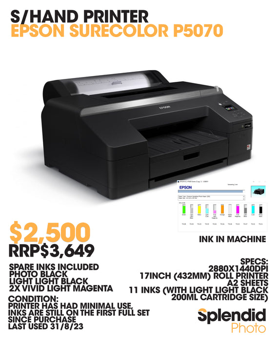 S/Hand Epson Surecolor P5070 Printer