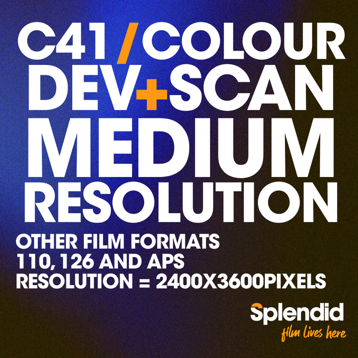 Develop and Scan - Medium Resolution (other film formats C41/Colour)