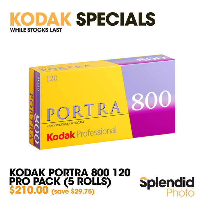Kodak Portra 800 Pro Pack (5 Rolls, 120, 800ISO) **LIMITED SPECIAL PRICE**