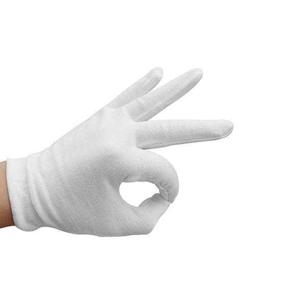 White Cotton Gloves Pair (Small - Medium)