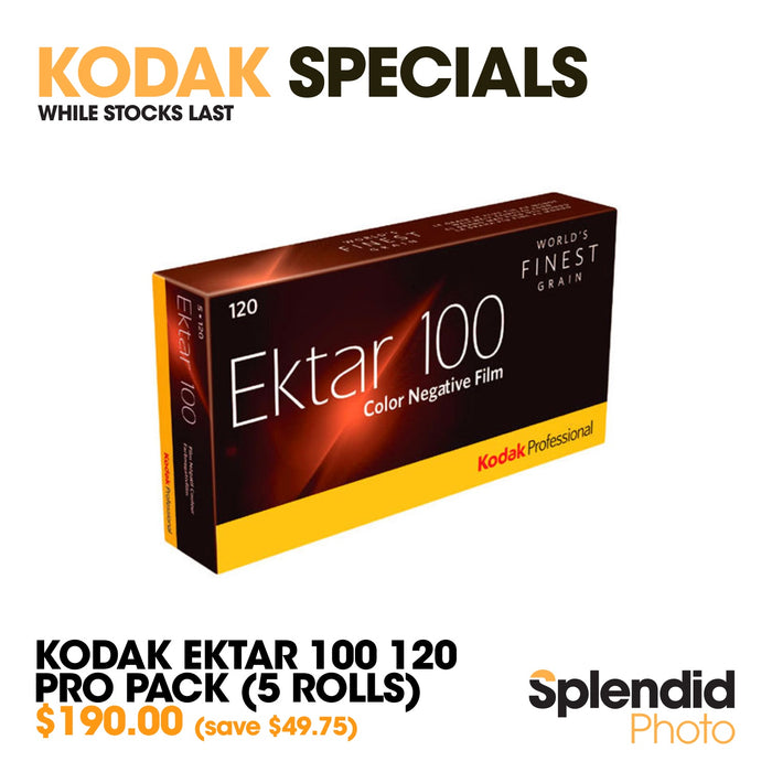 Kodak Ektar 100 Pro Pack (5 Rolls, 120, 100ISO) **LIMITED SPECIAL PRICE**